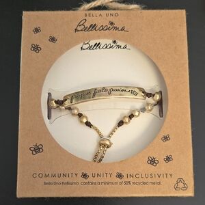 Bella Uno Bellissima Gold and Brown Bracelet